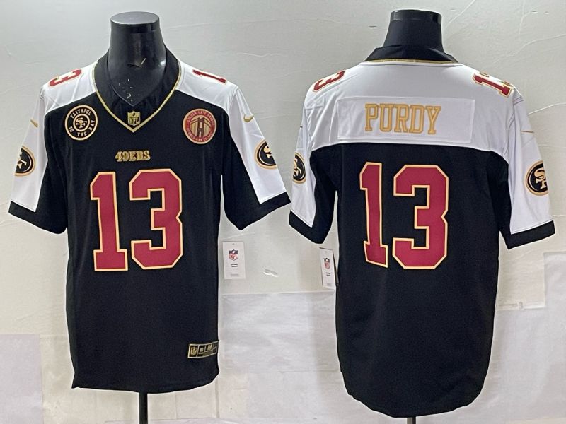 Men 2025 Nike San Francisco 49ers #13 Purdy Black Limited NFL Jersey style 0072